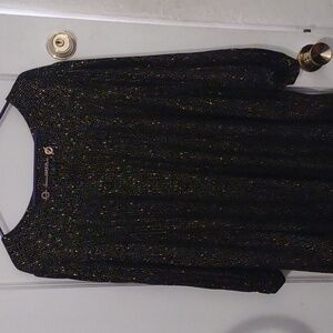Torrid | Black & Gold Long Sleeves Blouse